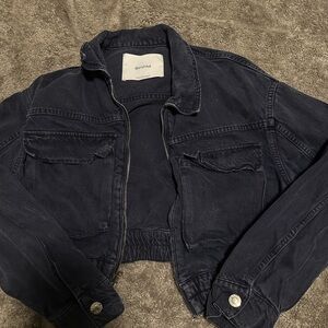 Bershka Dark Blue Denim Jacket